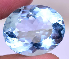 22.10 Ct Natural Santa Maria Aquamarine Certified Excellent Oval Loose Gemstone