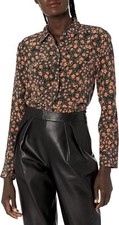 Equipment Femme Leema Floral Silk W/Pocket Floral Print Shirt Blouse Sz M