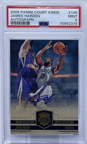 James Harden Rookie Auto PSA 9 - 2009 Panini Court Kings /649 -Thunder, Clippers