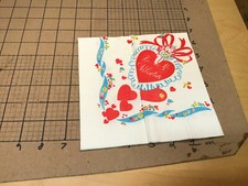 Original Vintage Napkin from collection -- BE MY VALENTINE