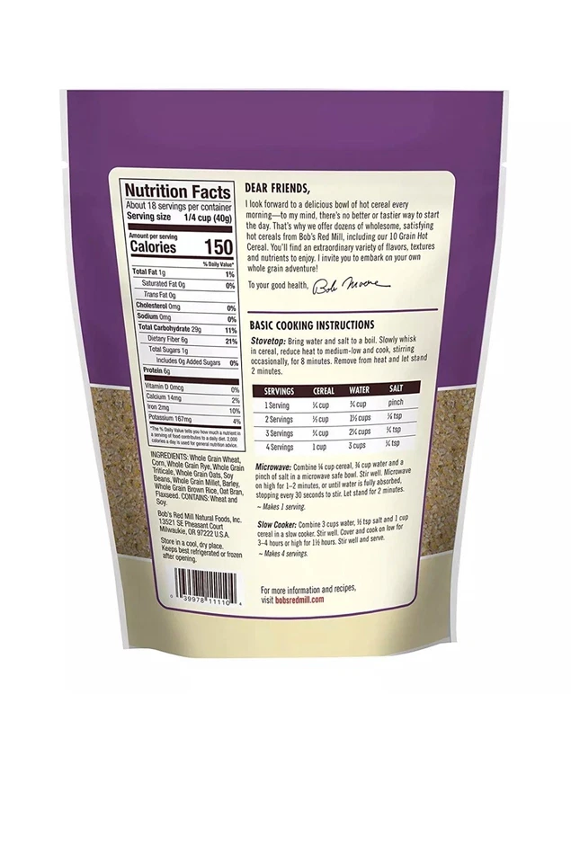 PACK DE 4 - Bob’s Red Mill 10 granos cereales calientes frescos Foto 3 de 3