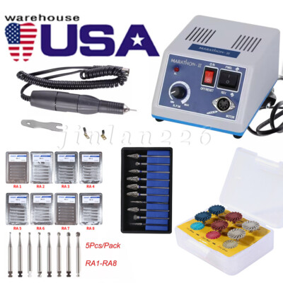 Dental Lab Marathon Electric Micromotor Polishing /35KRPM Motor Handpiece / Burs