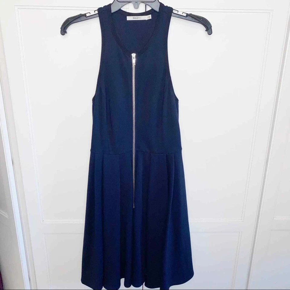 Bailey 44 Navy Mini Dress Sz Small Racerback Sporty Fit/Flare From Revolve - Image 2 of 4