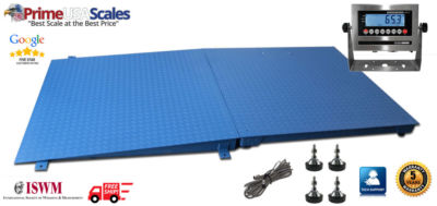 5,000 LB x 1 LB NTEP (Legal For Trade) Optima  4' x 4' Floor Scale With One Ramp