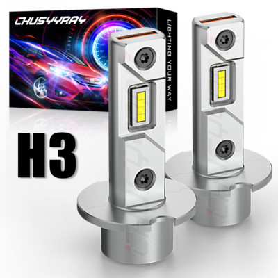 2Pcs H3 6000K White 40W High Power CSP LED Fog Light Bulbs Driving DRL Lamps US