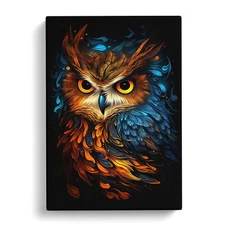 Owl Digital Art Canvas Wall Art Print Framed Picture Decor Living Room Bedroom
