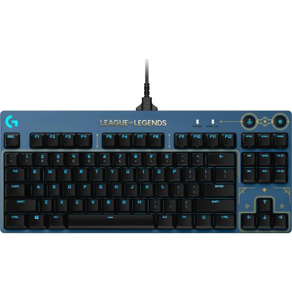 Logitech G Pro League of Legends Edition tastiera USB QWERTY Tedesco Nero, Blu,