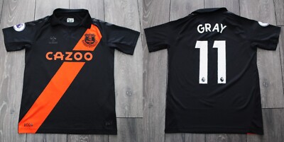 T-Shirt Everton FC Garçon 4-5 Ans - 100% Coton Noir - Maillot Enfant