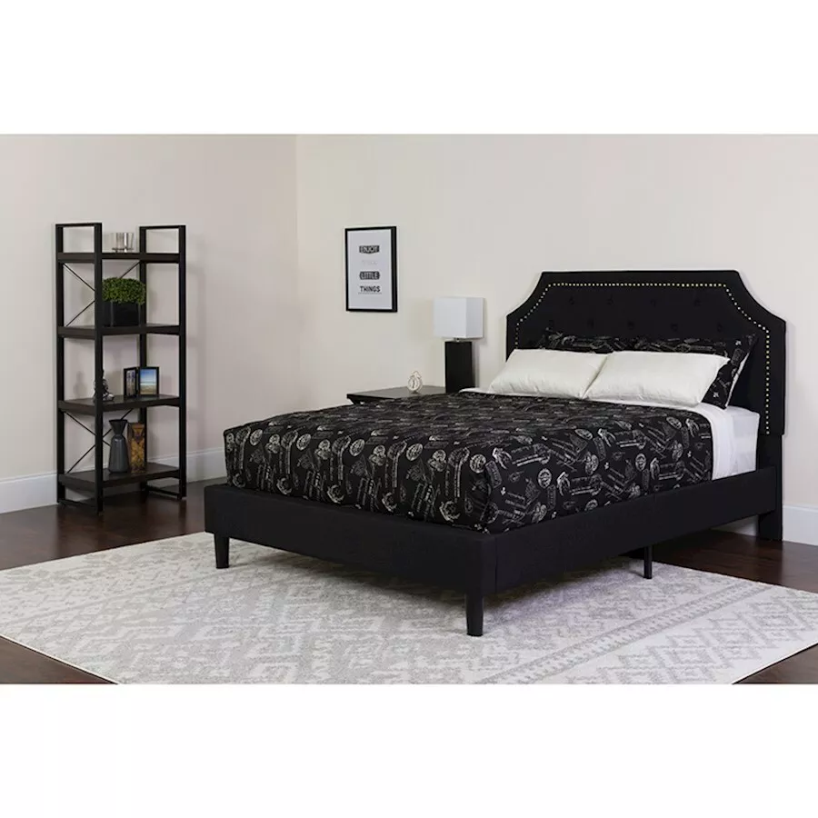 Flash furniture brighton size tufted upholstered outlet platform bed