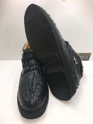 Men's Crocodile/Ostrich Print Leather Shoes Sz 6-13 Zapato Men's Crocodile/Ostrich Print Leather Shoes Sz 6-13 Zapato
