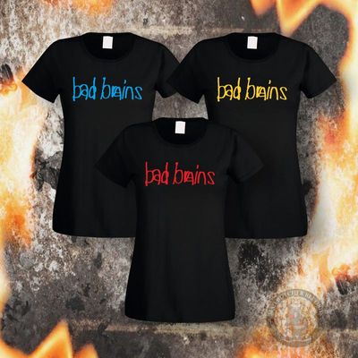 BAD BRAINS SCHRIFT GIRLIE GRÖSSEN  S-XL, 3 SCHRIFTFARBEN