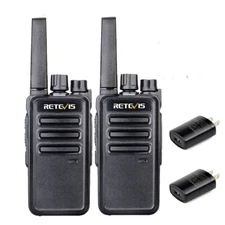 2*Retevis RT68 UHF Walkie Talkie 1200mAh Radios For Family/Hotel/Church
