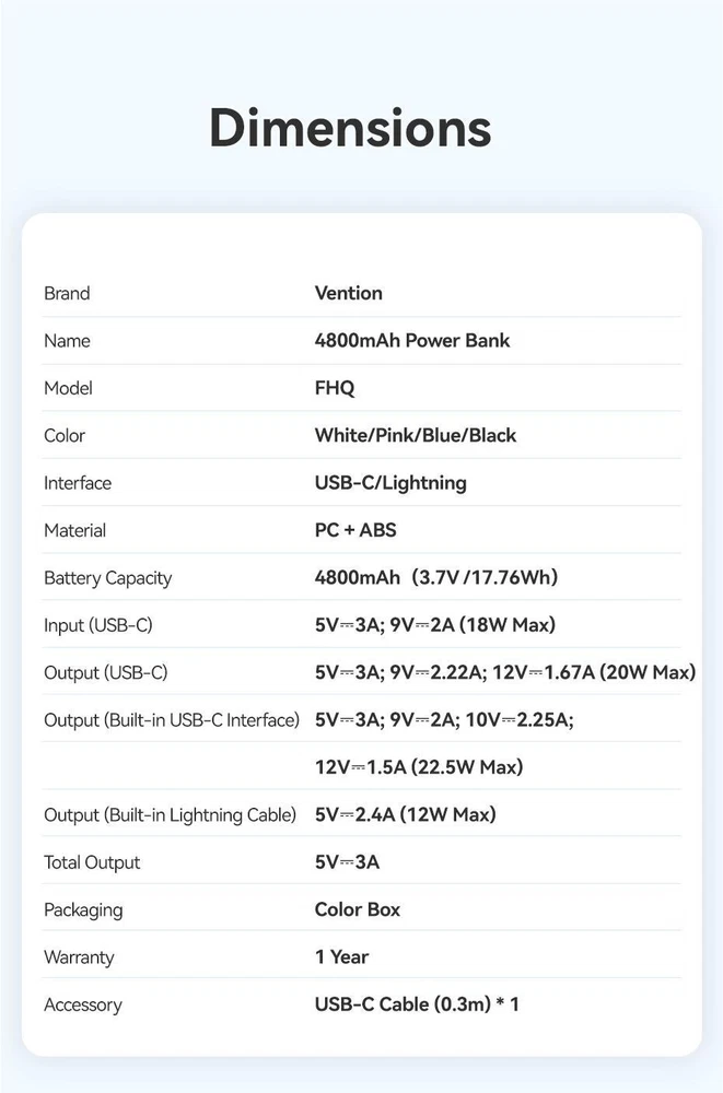 Power Bank 4800mah Mobile Phone Plastic Mini Multicolor 2-usb 5v Backup 20w Power Bank 4800mah Mobile Phone Plastic Mini Multicolor 2-usb 5v Backup 20w