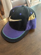 Vtg 90s Nike Big Swoosh Side Pocket Spell Out Cap Youth Baseball Snapback Hat