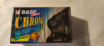 3er Pack Leerkassetten BASF Chrome Super Quality II-90 Originalverpackt