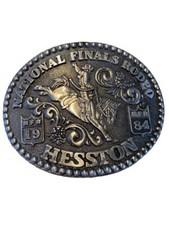 National Finals Rodeo Hesston 1984 NFR Adult Cowboy Buckle 2nd Edition