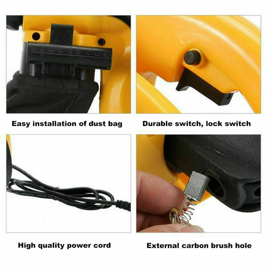 Handheld Car Auto Home Vacuum Cleaner Powerful Suction Portable Duster Blow Dust - Image 4 of 4