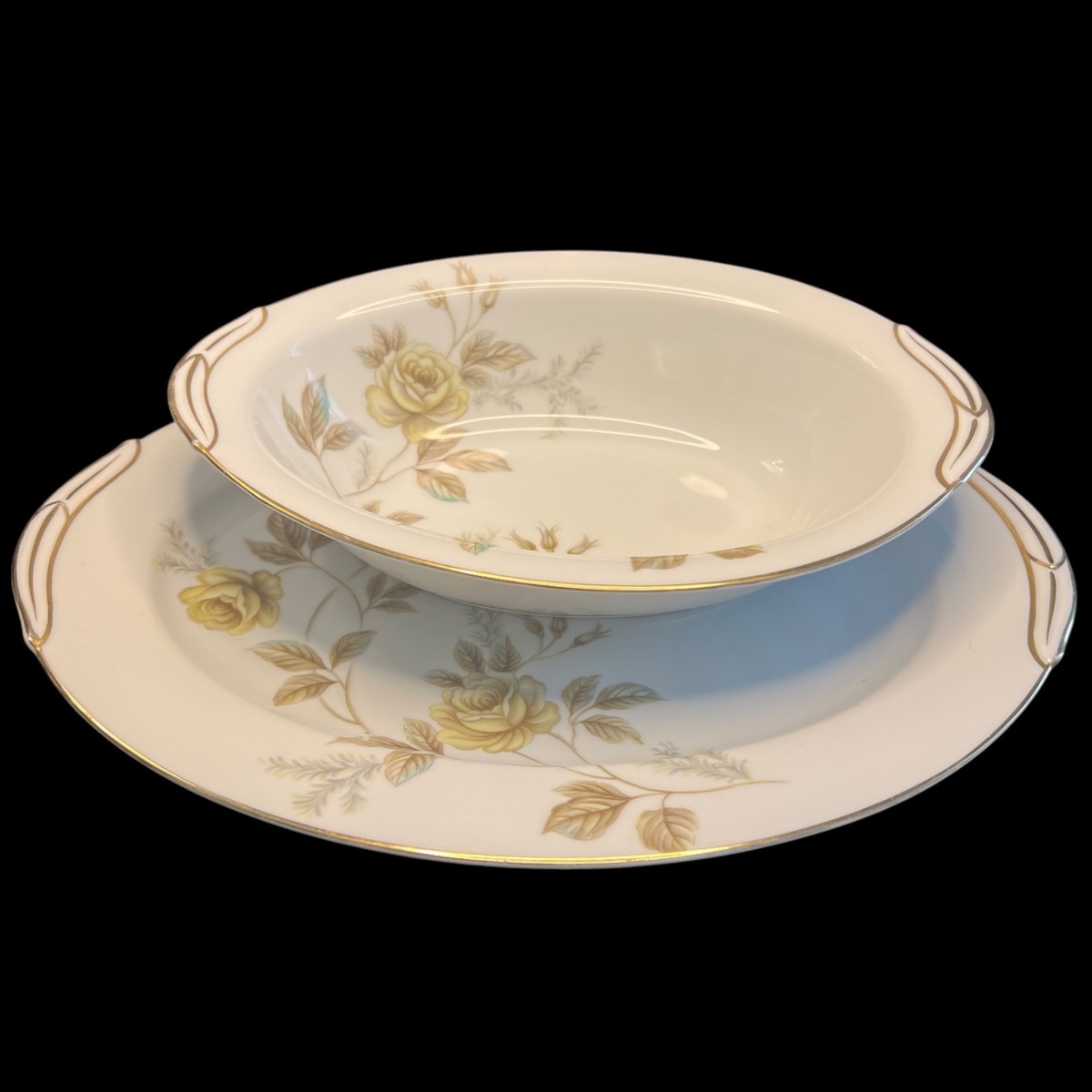 Noritake 6426 Debonair Oval Serving Platter & Vegetable Bowl Set