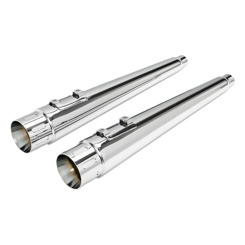 Chrome 4" Slip On Mufflers Exhaust Pipes For Harley Touring Electra