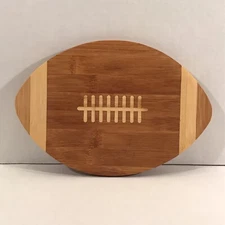 Football Shaped Wooden Cutting Board Snack Tray Cheese Cracker Tray Small