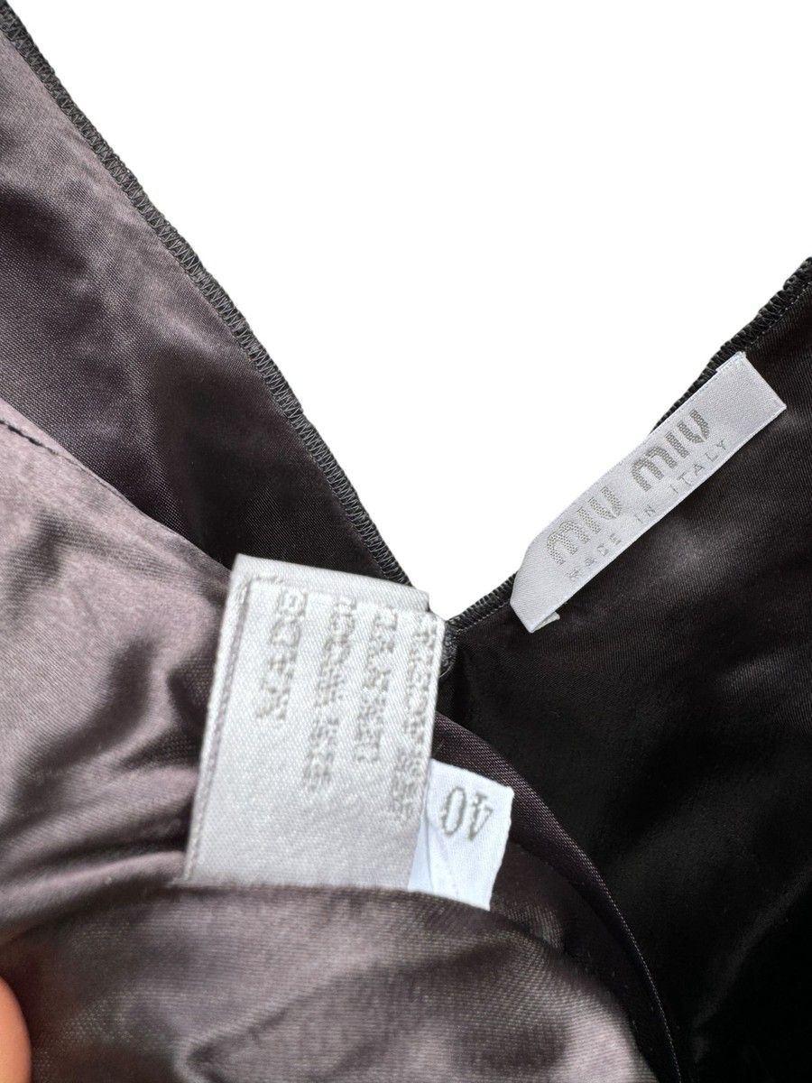 Miu Miu Grey Shiny Top Size IT 40 / EU 34 / XS | eBay