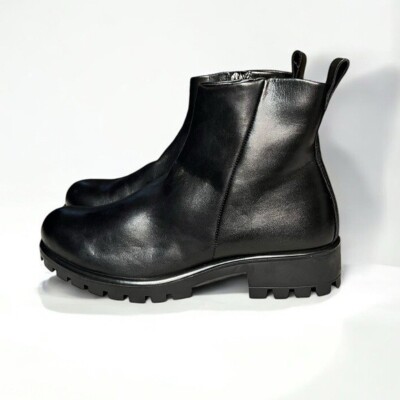  NEW w.tag ECCO Modtray Black Leather Water Resistant Ankle Boot Women's 36 / 6