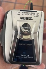 AIWA Walkman HS-TA203 Cassette Tape Player  AM/FM Radio RARE ONLY RADIO WORKS 