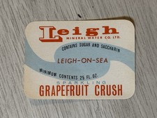 Vintage Leigh-on-Sea Mineral Water Sparkling Grapefruit Drink Can Soda Label