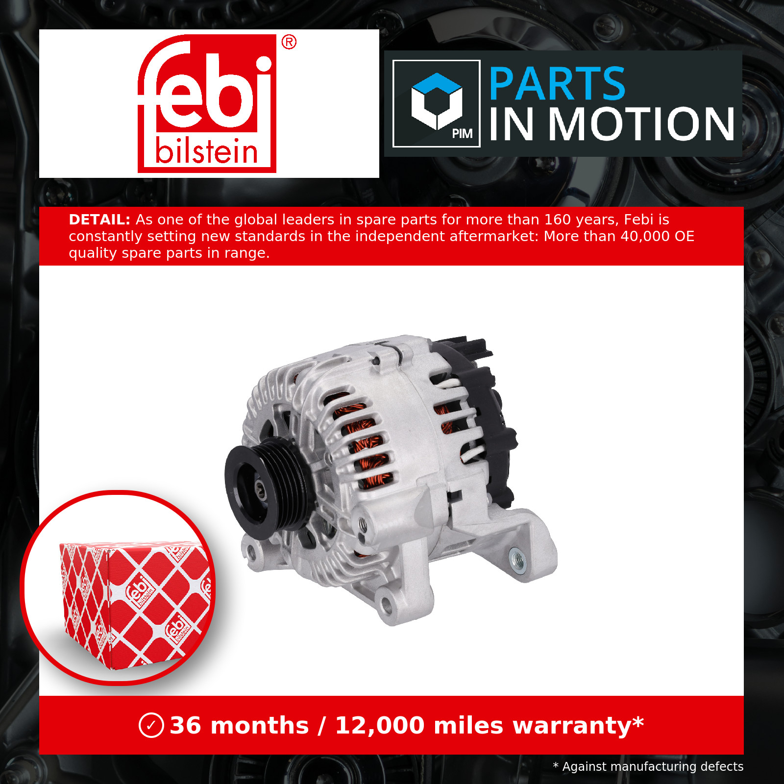Alternator 188505 Febi YLE000070 YLE500170 YLE500170E Genuine Quality Guaranteed
