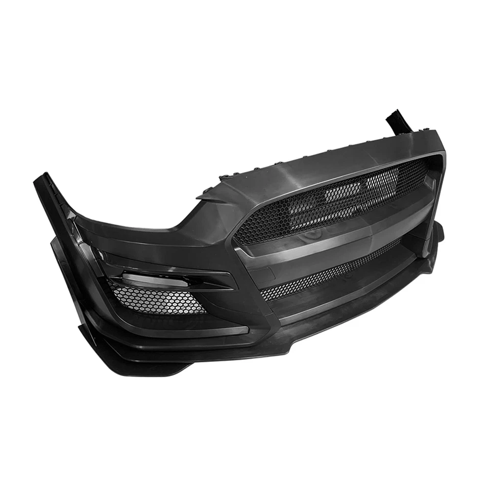 Conversión de parachoques delantero con labio delantero para Ford Mustang GT500 2015-2017 estilo Foto 4 de 4