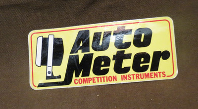 LOT OF 2 AUTO METER decal sticker drags NHRA offroad hotrods gassers 9''X4''