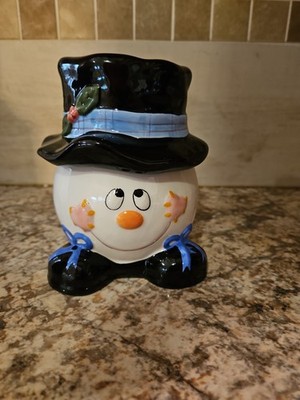 Ceramic Snowman Candy/Cookie Jar - Young's Inc. Corp