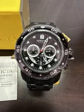 Men’s Invicta chronograph Watch Black - Brand New