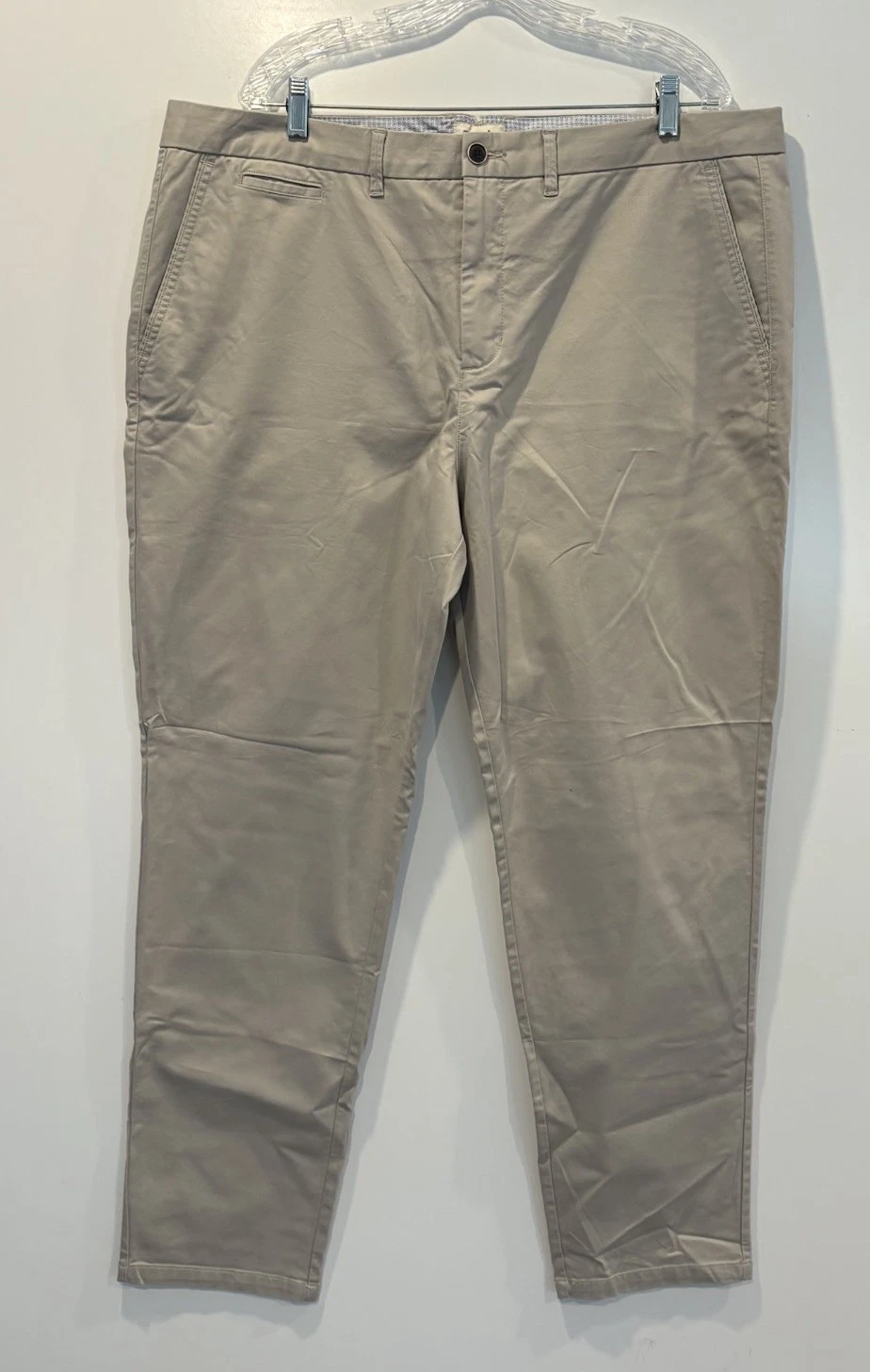 Perk Mens Feel Good Chino Slim Fit Stretch Pants Flat Front Size W42 L32