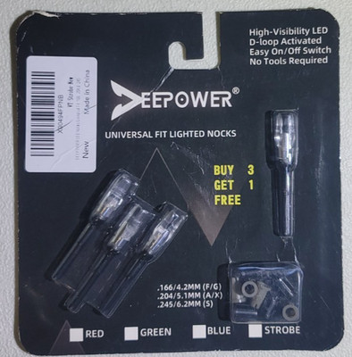 NEW DEEPOWER Universal Fit Lighted Nocks VT-Strobe 4-pack -FREE SHIPPING