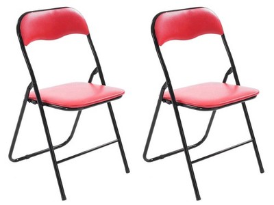 2er Set Klappstuhl Felix rot/schwarz