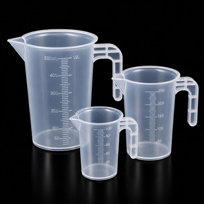 3-Pack Messbecher Set, 100Ml 250Ml 500Ml Measuring Cups | Transparent, Präzision