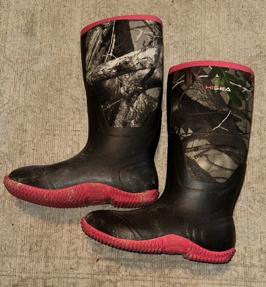 HISEA Women Rain Snow Boots Waterproof Insulated Hunting Garden Chore Work Boots