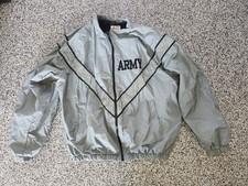 PFU US Army Physical Fitness PT Reflective Windbreaker Jacket Medium Regular