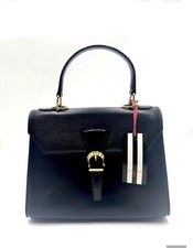 Valentino Garavani Black Saffiano & Epi Leather Structured Top Handle Kelly Bag