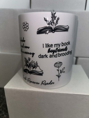 11 Unzen Weiß Keramik Kaffeebecher für die Buchleser