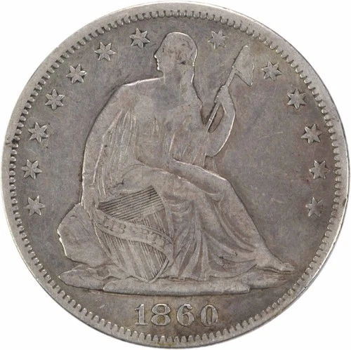 1860 Liberty Seated Half Dollar VF Uncertified #201