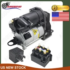 Air Suspension Compressor Pump & Valve Block & Relay For Mercedes Benz W221 S550