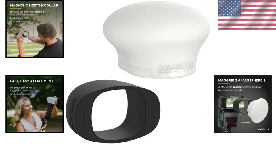 Ultimate Flash Diffuser Kit: MagSphere 2 & MagGrip 2 Bundle - Image 2 of 4