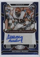 2023 Certified Canton Signatures Mirror Blue /20 Anthony Munoz Auto HOF 0w3