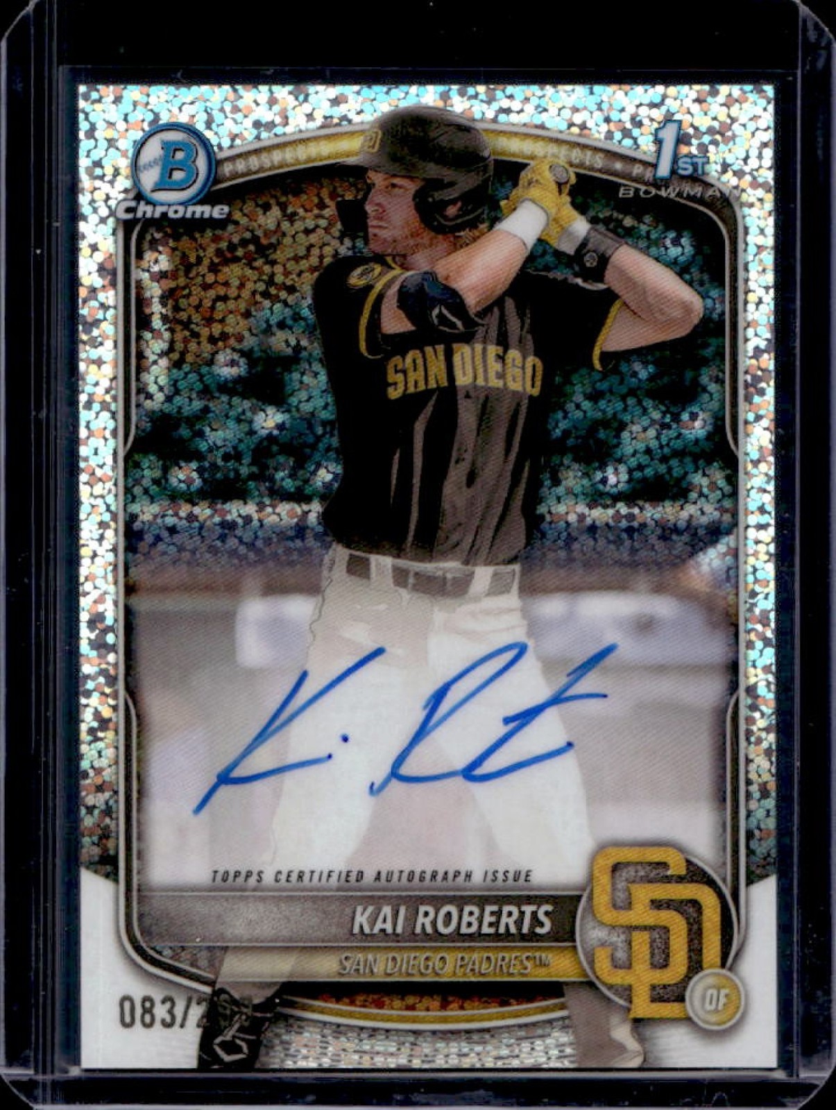 2025 Bowman Chrome Kai Roberts Auto Speckle Refractor 1st #83/299