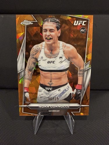 2026 Topps Chrome sapphire UFC Nora Cornolle Orange Refractor /25