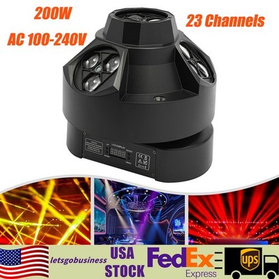 4-in-1 RGBW LED Moving Head Light 12PCS LED Laser Stage Lighting DJ Party Light