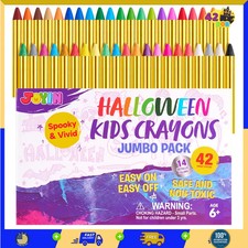 42 Pcs Halloween Face Paint Crayon Set Body Paint Stencils Party Makeup Cosplay