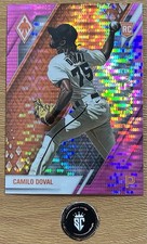 Camilo Doval 2022 Panini Chronicles Phoenix Pink Pulsar Prizm Rookie #18